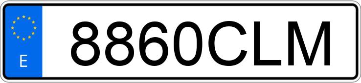 Il numero di registrazione 8860CLM ha RENAULT MEGANE