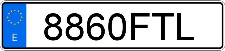 Numer rejestracyjny 8860FTL posiada MERCEDES C (204)