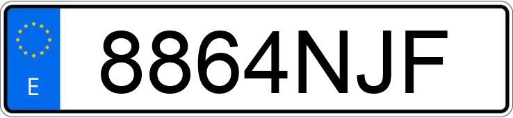 Numer rejestracyjny 8864NJF posiada BMW X3