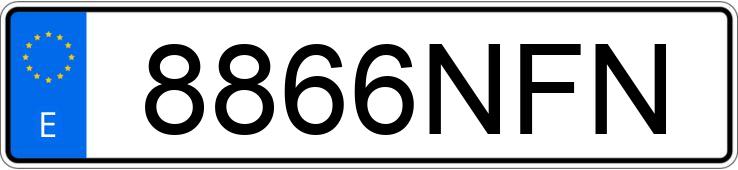 Numer rejestracyjny 8866NFN posiada BMW X3