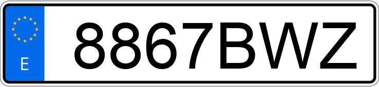 Numer rejestracyjny 8867BWZ posiada RENAULT CLIO Numer rejestracyjny 8867BWZ posiada RENAULT CLIO