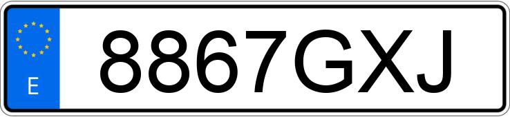 Numer rejestracyjny 8867GXJ posiada VOLKSWAGEN GOLF