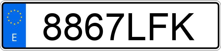 Numer rejestracyjny 8867LFK posiada TOYOTA HILUX