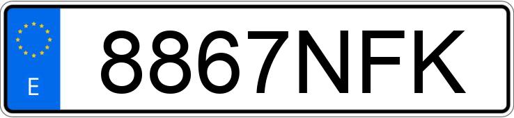 Numer rejestracyjny 8867NFK posiada FIAT SCUDO