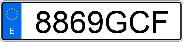 Numer rejestracyjny 8869GCF posiada AUDI A3 SPORTBACK