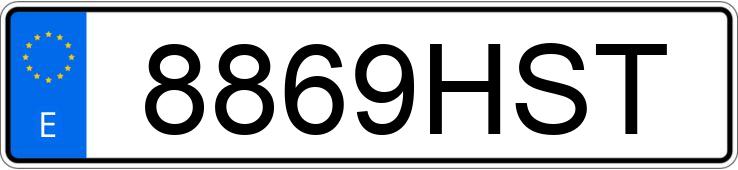 Numer rejestracyjny 8869HST posiada TOYOTA VERSO