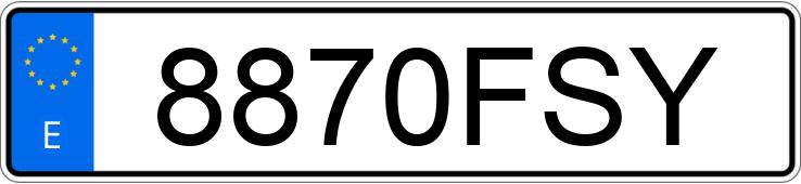 Numer rejestracyjny 8870FSY posiada OPEL ASTRA