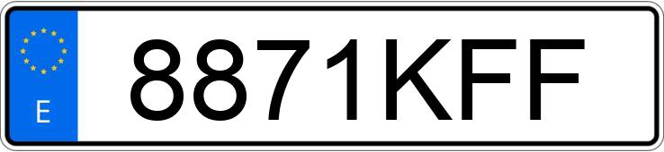 Numer rejestracyjny 8871KFF posiada MERCEDES C (205)