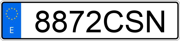 Numer rejestracyjny 8872CSN posiada AUDI A3