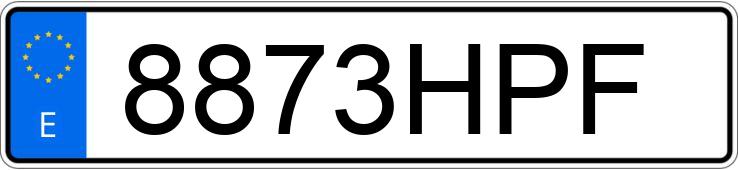 Numer rejestracyjny 8873HPF posiada MINI MINI