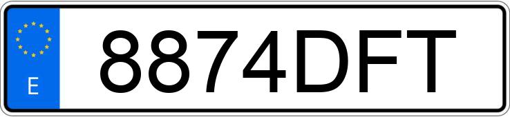 Numer rejestracyjny 8874DFT posiada HONDA CBR 600