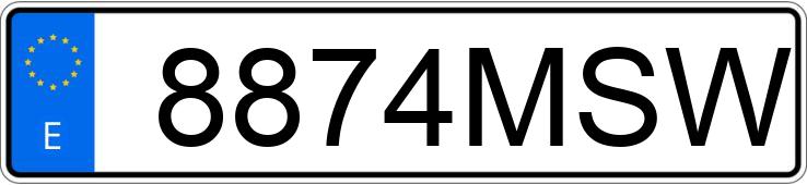 Numer rejestracyjny 8874MSW posiada CITROEN C5 X