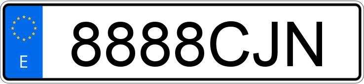 Numer rejestracyjny 8888CJN posiada SEAT ALHAMBRA Numer rejestracyjny 8888CJN posiada SEAT ALHAMBRA