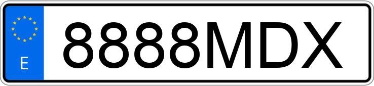Numer rejestracyjny 8888MDX posiada KTM 890 DUKE Numer rejestracyjny 8888MDX posiada KTM 890 DUKE
