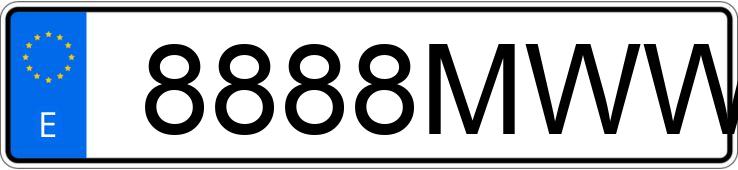 Numer rejestracyjny 8888MWW posiada PORSCHE CAYENNE COUPE