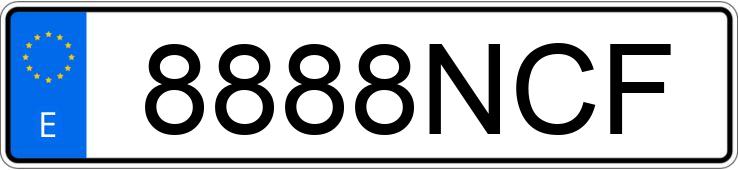 Numer rejestracyjny 8888NCF posiada KIA EV3