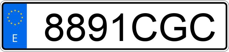 Numer rejestracyjny 8891CGC posiada VOLKSWAGEN GOLF