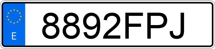 Numer rejestracyjny 8892FPJ posiada SAAB 9-3