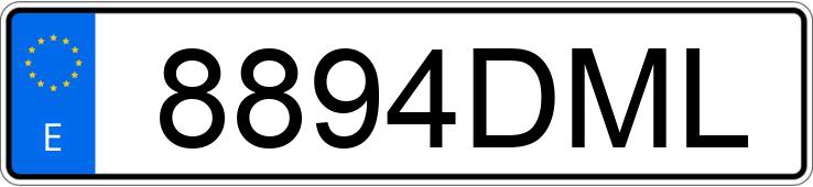 Numer rejestracyjny 8894DML posiada NISSAN PRIMASTAR