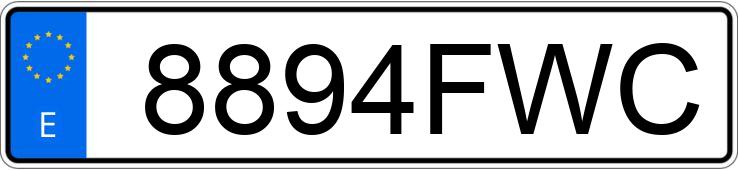 Numer rejestracyjny 8894FWC posiada AUDI A4