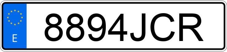 Numer rejestracyjny 8894JCR posiada AUDI A3 SPORTBACK