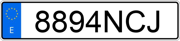 Numer rejestracyjny 8894NCJ posiada TOYOTA C-HR