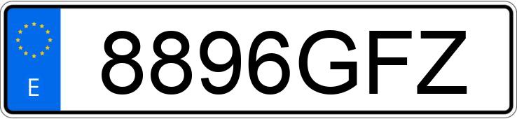 Numer rejestracyjny 8896GFZ posiada BMW SERIE 3