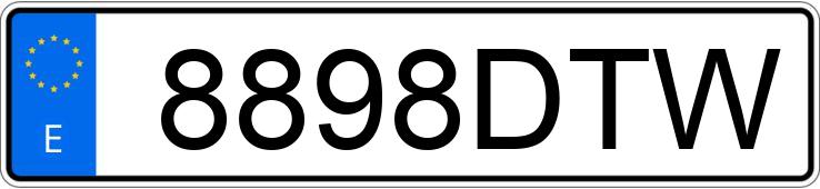 Numer rejestracyjny 8898DTW posiada CITROEN C5
