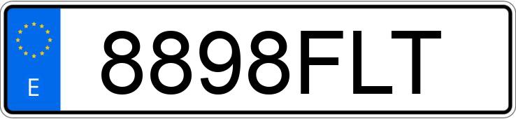 Numer rejestracyjny 8898FLT posiada PEUGEOT 206