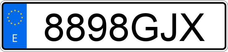 Numer rejestracyjny 8898GJX posiada OPEL ASTRA