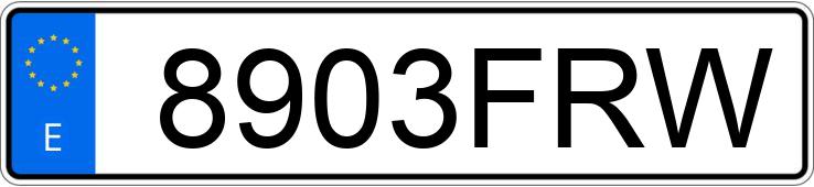 Numer rejestracyjny 8903FRW posiada CITROEN JUMPER