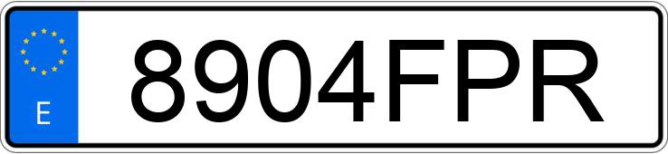 Numer rejestracyjny 8904FPR posiada AUDI A3