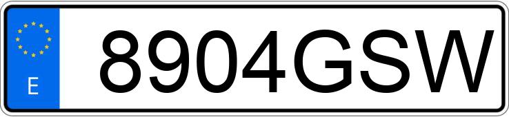 Le numéro d’enregistrement 8904GSW a FORD FOCUS