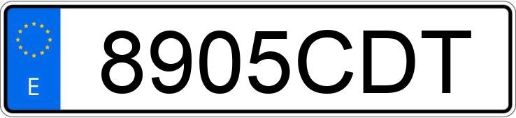 Numer rejestracyjny 8905CDT posiada PEUGEOT 206 GTI 2.0