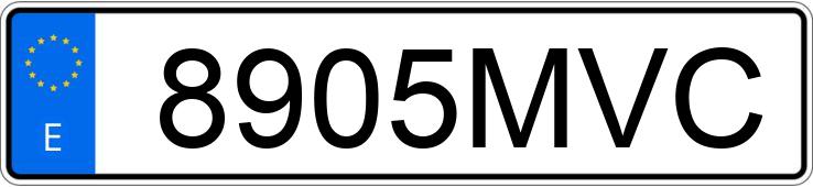 Numer rejestracyjny 8905MVC posiada PEUGEOT PARTNER