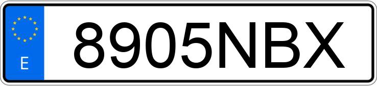 Numer rejestracyjny 8905NBX posiada SEAT LEON