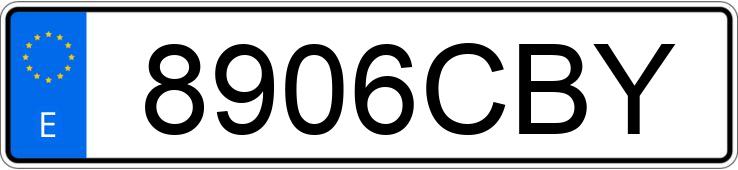Numer rejestracyjny 8906CBY posiada PEUGEOT 206 Numer rejestracyjny 8906CBY posiada PEUGEOT 206