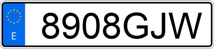 Numer rejestracyjny 8908GJW posiada HONDA ACCORD