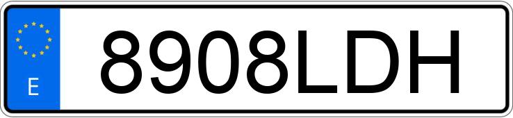 Numer rejestracyjny 8908LDH posiada FIAT 500