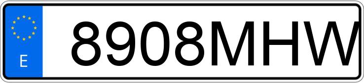 Numer rejestracyjny 8908MHW posiada SEAT IBIZA