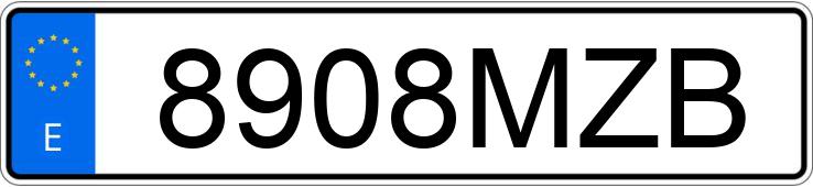 Numer rejestracyjny 8908MZB posiada BMW SERIE 3