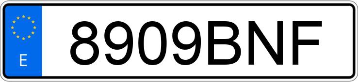 Numer rejestracyjny 8909BNF posiada VOLKSWAGEN PASSAT