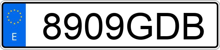 Numer rejestracyjny 8909GDB posiada RENAULT LAGUNA