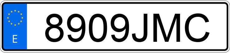 O número de registro 8909JMC tem TOYOTA VERSO
