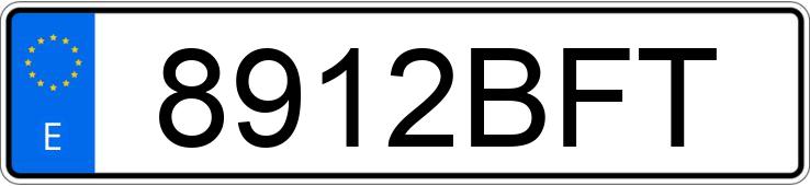 Numer rejestracyjny 8912BFT posiada HONDA CBR 600