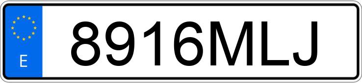 Numer rejestracyjny 8916MLJ posiada MERCEDES C (206)