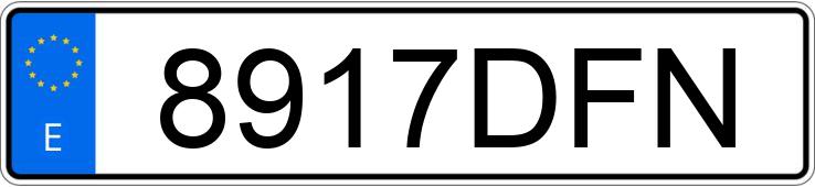 Numer rejestracyjny 8917DFN posiada NISSAN PICK UP