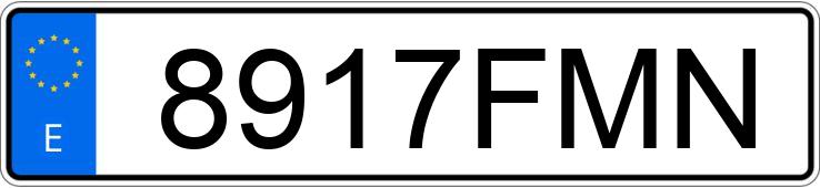 Numer rejestracyjny 8917FMN posiada RENAULT SCENIC