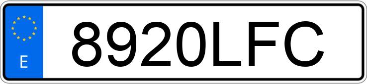 Numer rejestracyjny 8920LFC posiada RENAULT CLIO