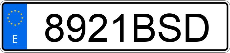 Numer rejestracyjny 8921BSD posiada VOLVO S80